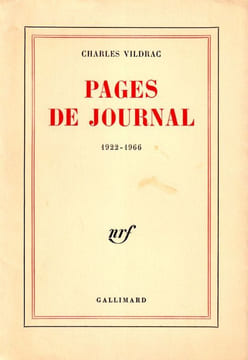 Pages de journal 1922-1966.. Vildrac ( Charles )