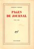 Pages de journal 1922-1966.. Vildrac ( Charles ) 