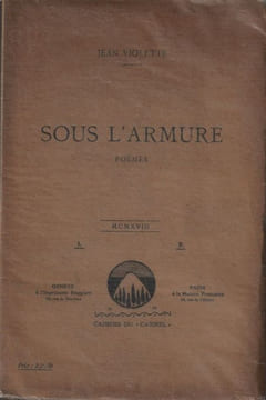 SOUS LARMURE. Poèmes. VIOLETTE Jean.