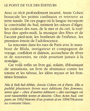 Le marabout de Blida . Cohen Annie