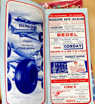 AIR FRANCE TRAVEL POCHETTE DOCUMENT BROCHURE 1953 LUCIEN BOUCHER PLANISPHÈRE . Boucher Lucien -