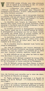 Le contact émotionnel Base de l'éducation du mongolien et de l'anormal de la naissance à huit ans. Série de dix entretiens . Rethault Eugène