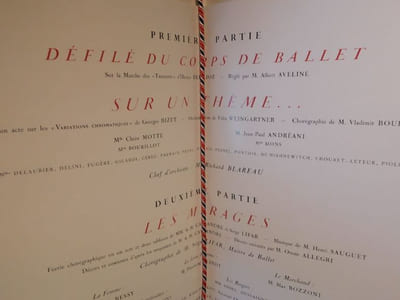 Programme de la Soirée donnée au théâtre National de l'Opéra par Le Général De Gaulle Président de La République en l'honneur de Sa Majesté Olav V Roi de Norvège le vendredi 28 septembre 1962.