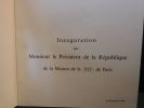 Programme de l'Inauguration par Monsieur le Président de La République de La Maison de La RTF de Paris 14 décembre 1963.. De Gaulle - Joineau Jacques ...