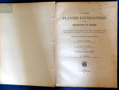 Les meilleures plantes fourragères Descriptions et figures notice détaillée de leur culture et leur valeur économique ainsi que sur la récolte des semences et leurs impuretés et falsifications, etc. PREMIÈRE PARTIE avec 15 Planches chromo-lithographiques et de nombreuses gravures sur bois.