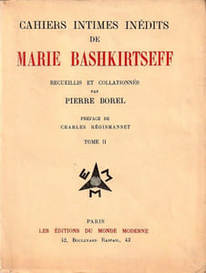 Cahiers intimes inédits de Marie Bashkirtseff  -  Tome II  