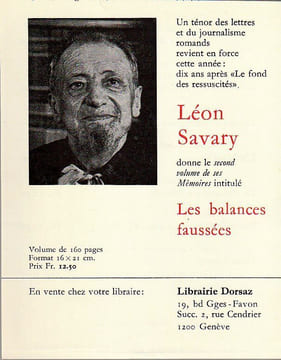 Les balances faussées Mémoires Tome II. Savary Léon