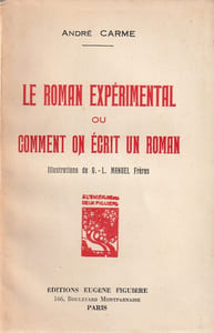 Le roman expérimental ou comment on écrit un roman.
