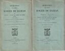 Mémoires de Roger de Damas ( Complet en deux volumes).. Damas ( Roger De). Rambaud Jacques. Pingaud Léonce. 