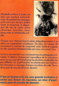Message d'un bébé avant sa naissance.