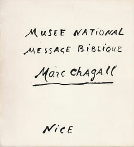 Musée National. Message Biblique. Marc Chagall. Donation Marc et Valentina Chagall.