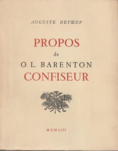 Propos de O.L. Barrenton Confiseur. Avec un portrait de l'auteur par Roger Wild.