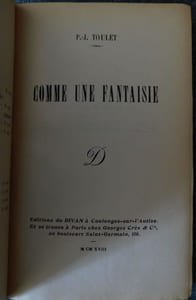 Comme une fantaisie.