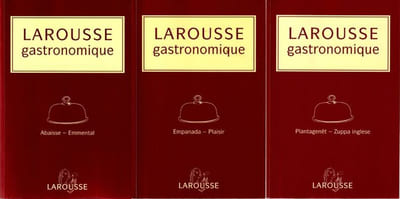 Larousse gastronomique. Complet en trois volumes.