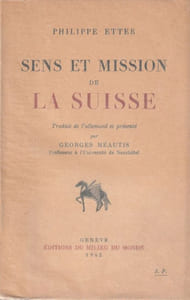 Sens et Mission de la Suisse.