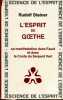 L'esprit de Goethe sa manifestation dans Faust et dans le Conte du Serpent Vert. . Steiner (Rudolf)