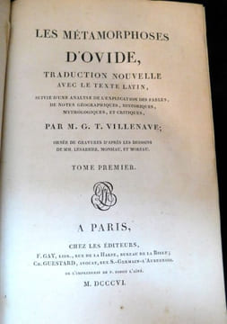 Les métamorphoses d'Ovide. Traduction nouvelle avec le texte latin, suivie d'une analyse de l'explication des fables, de notes géographiques, ...