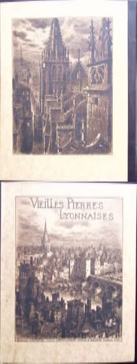 Vieilles pierres lyonnaises - Illustré de cinq eaux fortes et de 350 dessins dont vint-cin hors texte par Johannes Drevet.