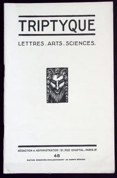 Triptyque N° 48. Cabanel (Jean) - Louis de Gonzague-Frick - Roland Dorgelès - Paulin ( André). 
