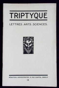 Triptyque N°13. Cabanel (Jean) - Barjac (Claude ) - Viollis (Jean - Dit Jean-Henri d'Ardenne de Tizac .