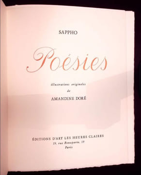 Poésies. Doré (Amandine) - SAPHO.