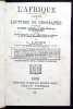 L'Afrique. Choix de lectures de géographie. Accompagnées de résumés, d'analyses, de notes explicatives et bibliographiques.. Lanier (Lucien)