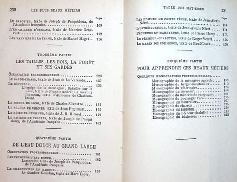 Les plus beaux métiers du Monde. Ceux de la Terre, du village, de la forêt, de la mer. Anthologie de textes littéraires et de monographies ...