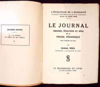 LE JOURNAL . Origines, évolution et rôle de la presse périodique.