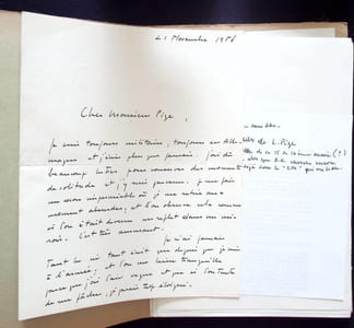 Lettre autographe de Roger Kowalski à Louis Pize .