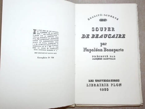 Souper de Beaucaire. Présenté par Jacques Bainvilles. . Bonaparte ( Napoléon) [ Valentin Bitt ]