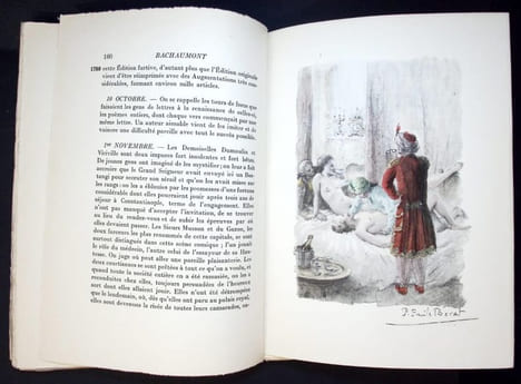 Mémoires secrêts. Pour servir à l'histoire des lettres en france  . Edition illustrée par Paul-Emile Bécat. .   BACHAUMONT (Louis Petit de) -  [BECAT ...