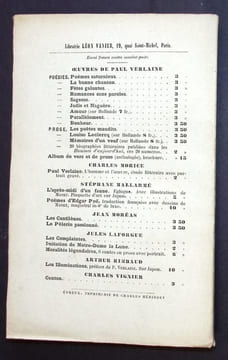 Jadis et naguère. Nouvelle édition. . Verlaine (Paul)