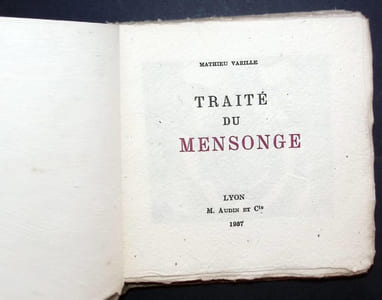 Traité du Mensonge.
