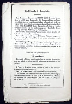 Chants et Chansons de Pierre Dupont [Notice sur P. Dupont]. Baudelaire (Charles)