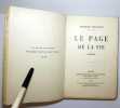 Le page de la vie. . Rostand (Maurice)