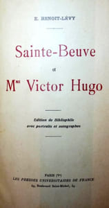 Sainte Beuve et Mme Victor Hugo. 