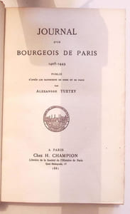 Journal d'un bourgeois de Paris, 14051449, publié d'après les manuscrits de Rome et de Paris.
