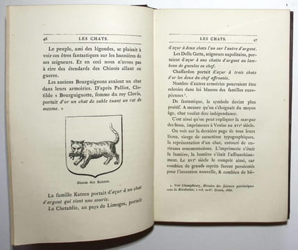Les chats. Histoire, moeurs, observations, anecdotes.. Champfleury (Jules François Félix Husson)