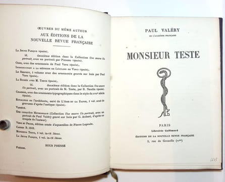 Monsieur Teste. . Valéry ( Paul )