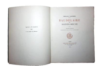 Baudelaire et Sainte-Beuve.
