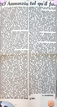 D'Annunzio Inconnu.