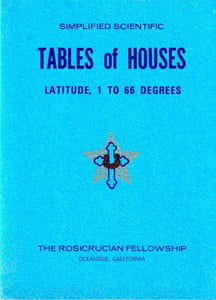 Simplified Scientific Tables Of Houses Latitude, 1 to 66 Degrees