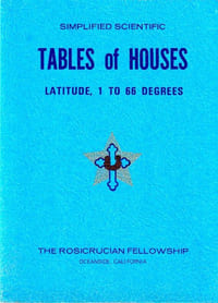 Simplified Scientific Tables Of Houses Latitude, 1 to 66 Degrees
