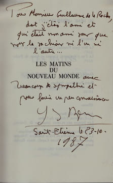 Les matins du Nouveau Monde.. Berger Yves