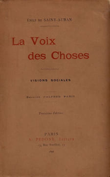 La Voix des choses.. Saint Auban ( Emile De ) - Alfred Paris