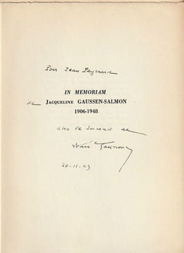 Jaqueline Gaussen-Salmon, Sa Vie Son uvre 1906-1948.. Gaussen Ivan - Chamson (André)
