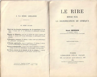 Le rire  Essais sur la signification du comique.
