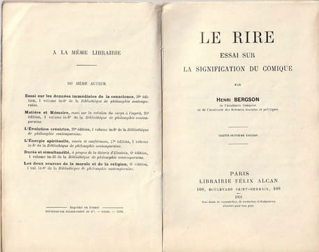 Le rire  Essais sur la signification du comique.. Bergson  Henry