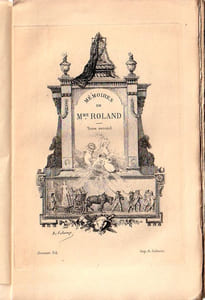 Mémoires de Madame Roland. 