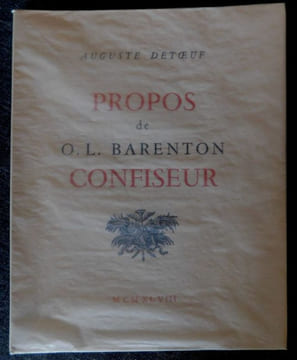 Propos de O.L. Barenton CONFISEUR. Detoeuf Auguste